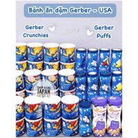 Bánh ăn dặm Gerber Mỹ hình sao vị chuối, dâu táo, việt quất cho bé 8M+