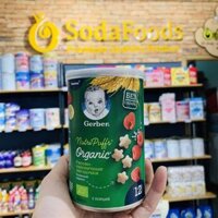 Bánh Ăn Dặm Gerber Organic Puffs Vị Mâm Xôi – 35g