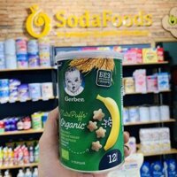 Bánh Ăn Dặm Gerber Organic Puffs Vị Chuối – 35g