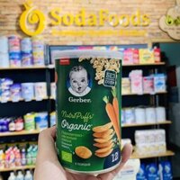 Bánh Ăn Dặm Gerber Organic Puffs Vị Cà Rốt – 35g