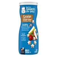 Bánh ăn dặm Gerber Puffs vị dâu, táo lon 42g (từ 8 tháng)