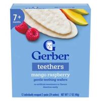 Bánh ăn dặm Gerber vị Xoài, Mâm Xôi *giao ngẫu nhiên*