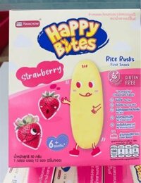 Bánh ăn dặm Happy Bites vị dâu, 6m+