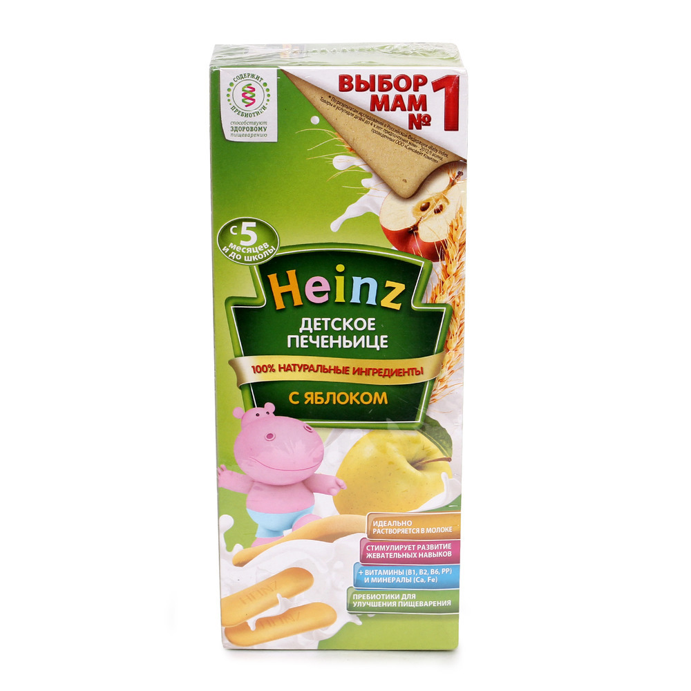 Bánh ăn dặm Heinz sữa, lúa mạch, táo - hộp 160g