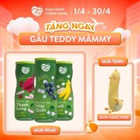 Bánh ăn dặm hũ Mămmy vị trái cây và rau củ giúp hỗ trợ tiêu hoá cho bé 6 tháng tuổi, hũ 32-50g