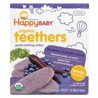 Bánh ăn dặm hữu cơ Happy Baby Organic Teethers cho bé từ 6 tháng tuổi của Mỹ hộp 12 gói