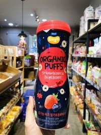 Bánh ăn dặm Organic Maeil vị Dâu tây, việt quất 8m+ – (lon 42g)