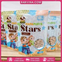 Bánh Ăn Dặm Papa Food - PapaPuffs Stars | Dinh Dưỡng Cho Bé Từ 8 Tháng Tuổi - 100% Nguyên Liệu Hữu Cơ| Mua Hàng Chính Hãng, Giá Rẻ Nhất​ Tại Babivina