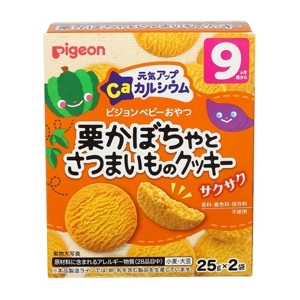 Bánh ăn dặm Pigeon bí ngô, hạt dẻ, khoai lang 9m+