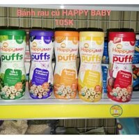 🍓🍆🍇Bánh ăn dặm rau củ  HAPPY BABY PUFFS - cho bé từ 6m+