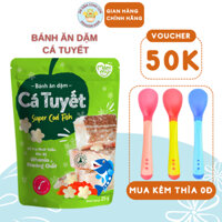 Bánh ăn dặm vị cá tuyết Mămmy giàu protein, bổ sung DHA giúp bé ăn ngon, tập cử động ngón tay 25 gram