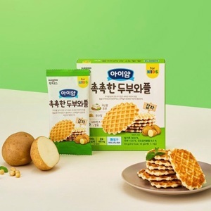 Bánh ăn dặm waffle đậu hũ Ildong cho bé 12m+ 64g