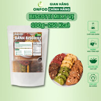 Bánh ăn kiêng biscotti ONFOD mix 5 vị dành cho người tiểu đường, giảm cân healthy eat clean 250g 500g