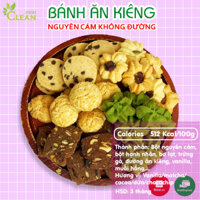Bánh ăn kiêng Cookie yến mạch CleanFood 500g giảm cân tiểu đường, keto/das, eatclean