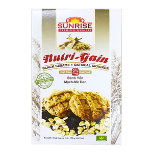 Bánh ăn kiêng yến mạch mè đen Fine Sunrise 178g