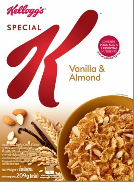 Bánh ăn sáng Kellogg's Special K Vanilla and Almonds 209g