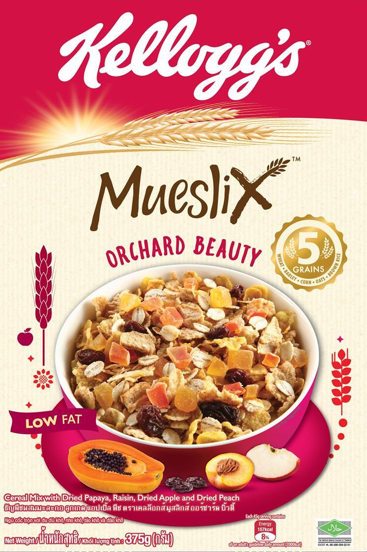 Bánh ăn sáng ngũ cốc Kellogg's Mueslix Orchard Beauty 375g