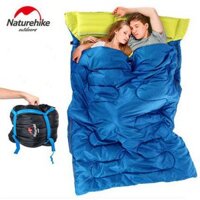 [BẢNH BAO - 5 SAO]  TÚI NGỦ ĐÔI KÈM GỐI GẤP GỌN BỐNG KHÁNG KHUẨN DÃ NGOẠI CẮM TRẠI NATUREHIKE SD15M030-J (ĐỦ PHỤ KIỆN)