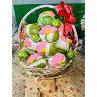 Bánh bao đào sen - 1 tháp 18 quả kèm luôn vỏ bánh  trang trí ạ ( nhân đặt theo yêu cầu khách )