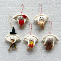 Bánh bao Elf  Móc khóa sáng tạo quyến rũ bằng tay Trang trí túi búp bê bằng len