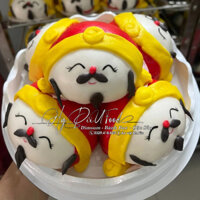 Bánh bao thần tài,mèo chiêu tài - nhân socola ( set 5 bánh) kèm hộp