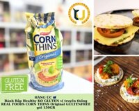 Bánh Bắp Healthy KO GLUTEN vị truyền thống REAL FOODS CORN THINS Original GULTENFREE gói 150GR