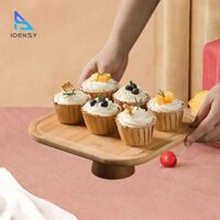 Bánh Bệ Đế Món Tráng Miệng Đĩa Chân Cao Đa Năng Gỗ Mộc Mạc Cho Đám Cưới Sinh Nhật Ngày Lễ Lưu Trữ Tiệc