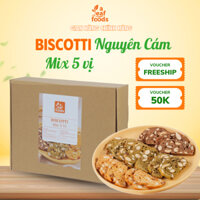Bánh Biscotti Nguyên cám mix 5 vị Baker Baking đóng riêng từng thanh tiện lợi 300g