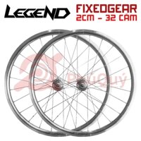 Bánh Bộ Fixed Gear 2cm Hub LEGEND Bạc Đạn Màu Bạc