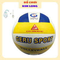 BANH BÓNG CHUYỀN CAO SU ĐÚC MỀM GERU SPORT CHÍNH HÃNG TẶNG KÈM LƯỚI ĐỰNG VÀ KIM BƠM DÀNH CHO HỌC SINH VÀ TẬP LUYỆN Y ẢNH