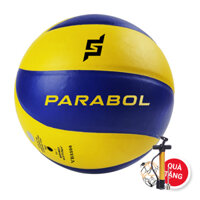 Banh bóng chuyền da Parabol VB3300 - Loại da mềm - Quả bóng chuyền dán size 5 - Vàng xanh