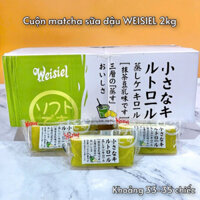 BÁNH BÔNG LAN CUỘN 3 LỚP VỊ MATCHA SỮA ĐẬU WEISIEL THÙNG 1 KÍ