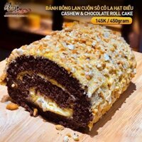 Bánh Bông Lan Cuộn Chocolate Hạt Điều