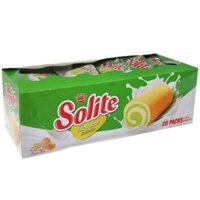 Bánh bông lan cuộn kem vị lá dứa Solite hộp 360g (20 cái)