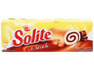 Bánh bông lan cuộn kem vị socola Solite hộp 360g (20 cái)