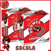 Bánh bông lan - Doowee Donut - Vị socola nhân kem trứng - Combo 2 Hộp - Hộp 10 cái/ 300 Gram