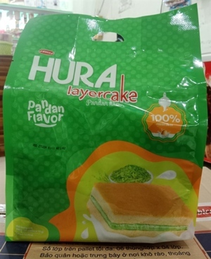 Bánh bông lan hương cốm dừa Hura Deli 336g
