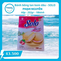 Bánh bông lan kem dâu – SOLO Phạm Nguyên ( hộp 252gr -18 bánh )