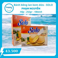 Bánh bông lan kem dứa – SOLO Phạm Nguyên ( Hộp 252gr -18 bánh )