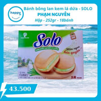 Bánh bông lan kem dứa SOLO Phạm Nguyên – Hộp 252gr 18 bánh