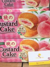 Bánh Bông Lan Nhật Lotte Custard Cake màu hồng 6M
