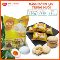 Bánh bông lan trứng muối 220g  bánh trứng hàn quốc siêu ngon bánh bông lan ông già đồ ăn vặt Tasty Food