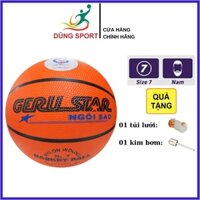 Banh bóng rổ GERU STAR số 7 chất liệu cao su, bóng rổ thi đấu chính hãng GERU