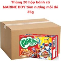 Bánh cá MARINE BOY vị tôm nướng môi đỏ hộp 35g