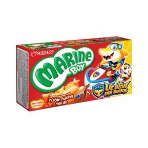 Bánh cá vị tôm nướng môi đỏ Orion Marine Boy hộp 32g