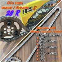 BÁNH CAM ĐIỀU CHỈNH & SÊN CAM WAVE DREAM FULED BLADE RSX WS110 Fasstek racing