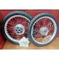 Bánh căm Exciter 150&155 đùm mạ crôm niềng Yoko vỏ ruột Blazetech thái đã rút căm vô vỏ sẵn