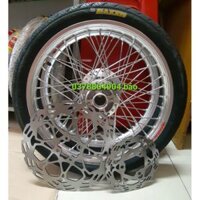 Bánh căm RAIDER SATRIA niềng nhôm BANZAI trước 1.4 sau1.6 full vỏ ruột MAXXIS như hình kèm 2 đĩa trước và sau