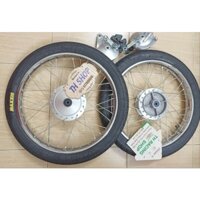 Bánh căm Wave A 2022 đùm căm zin niềng goshi thái kèm má đùm trước sau full bạc đan ống chỉ cao su đùm vỏ ruột Maxxis