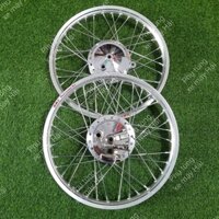 Bánh căm wave dream 2 thắng đùm ,Kèm má đùm trước sau mạ crom sản phẩm như hình HTH46 MSP 0179